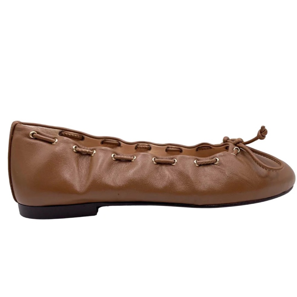 Brown Leather Ballet Flats